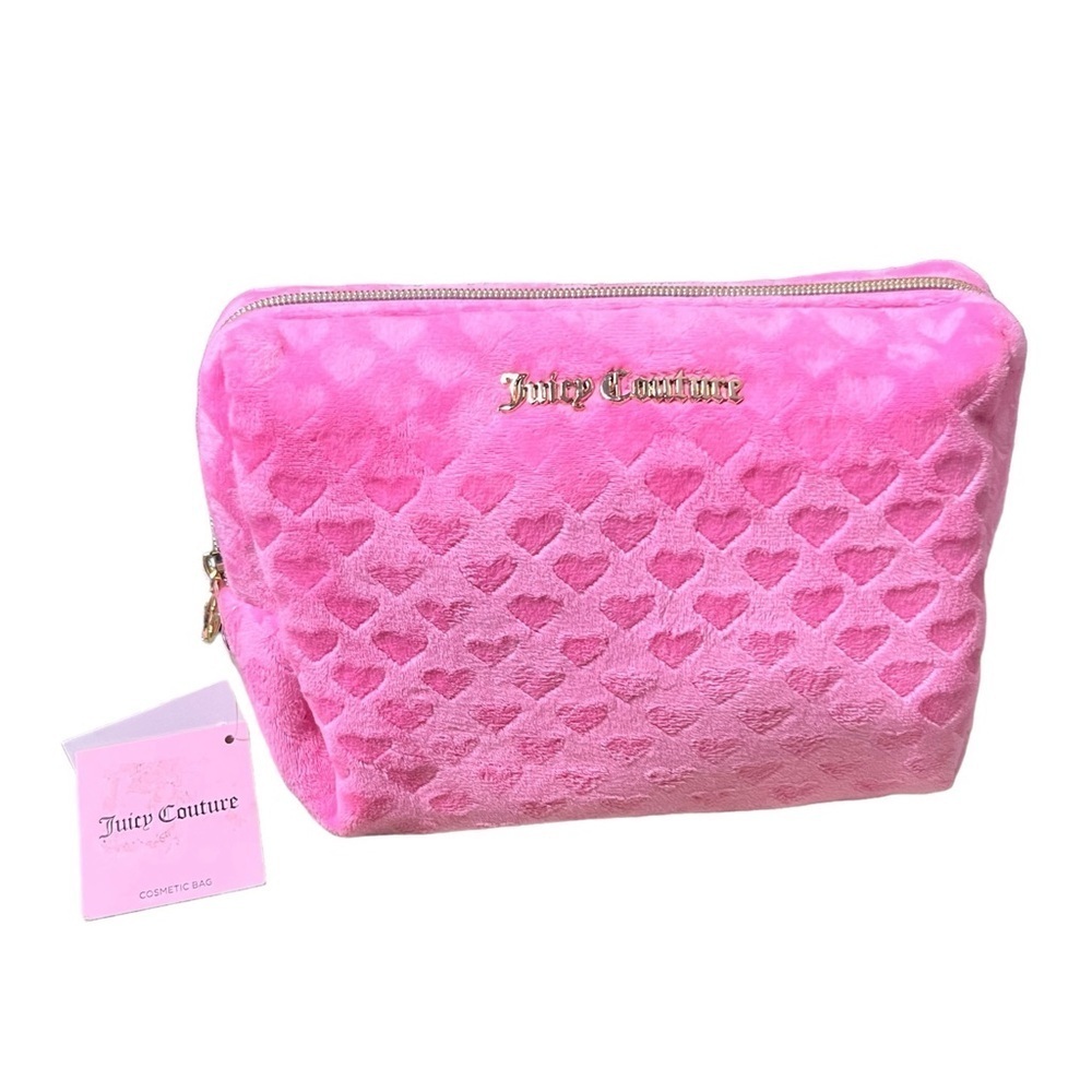 Juicy Couture Velvet Heart Makeup Bag Pink